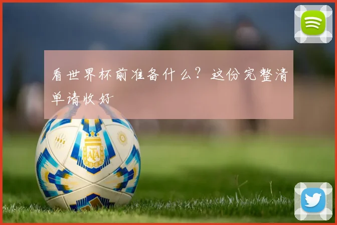 看世界杯前准备什么？这份完整清单请收好
